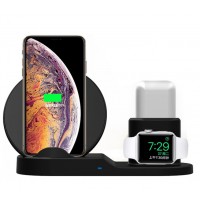 Restaurant Phone Charger Wireless 3 in 1 Wireless Charging Stand Station for Airpods Pro for Iphone11 pro xr max