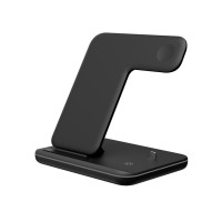 Fast 3 in 1 Wireless Charger Pad Stand 10W 15W Phone Charging Station Fast QI Wireless Charger Station