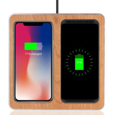 2020  Phone Wireless Charger  Fast Wooden  Wireless Chargers 2 in 1